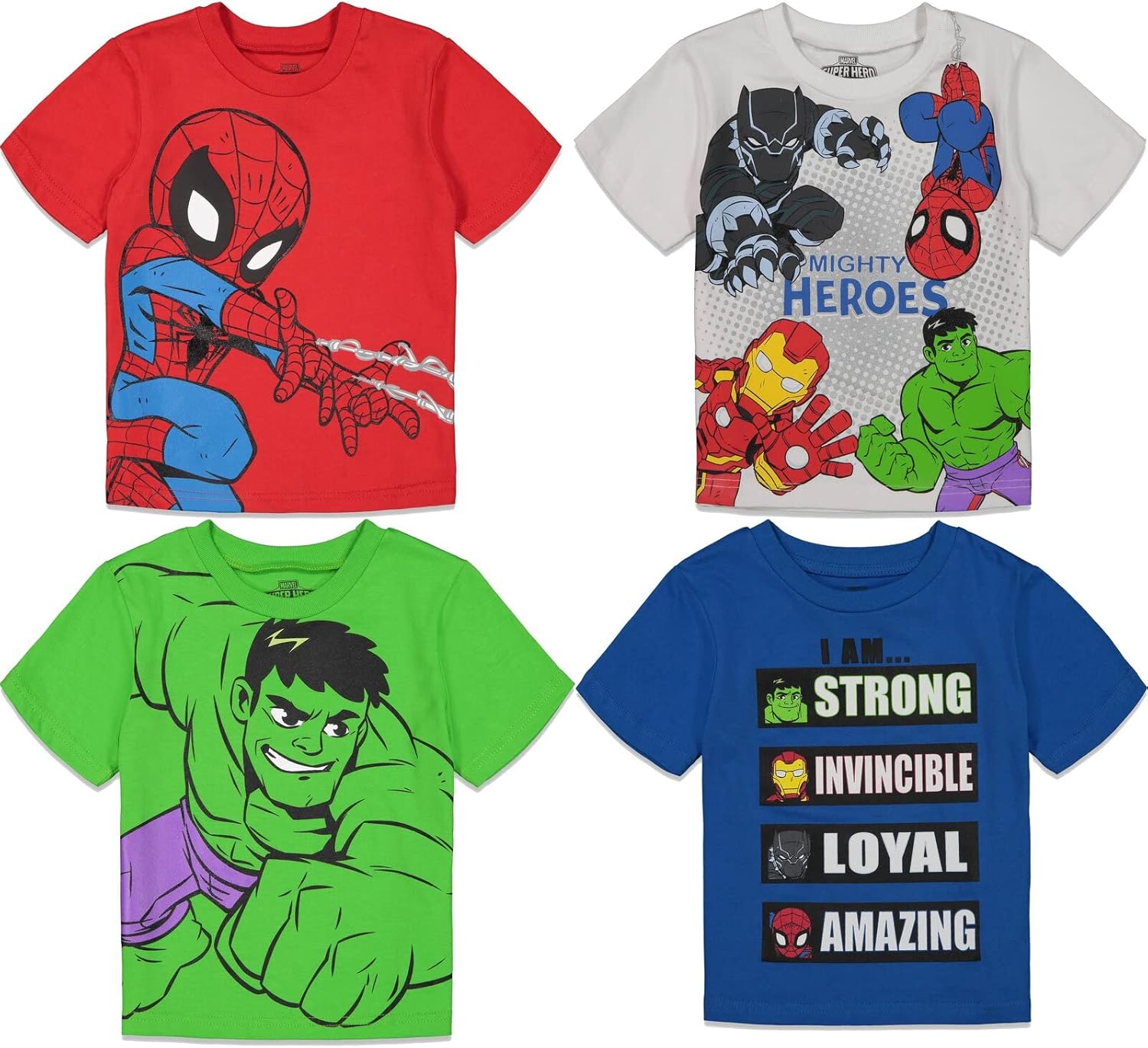 Marvel 4 Pack Graphic T-Shirts